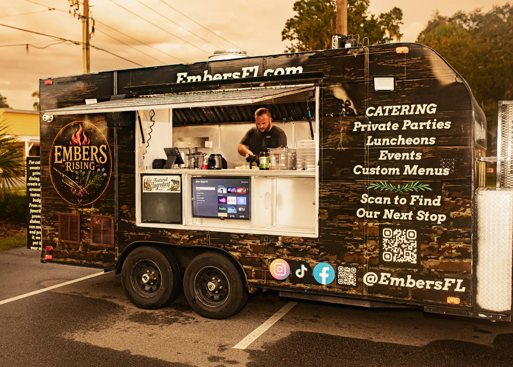 The Embers Rising food trailer
